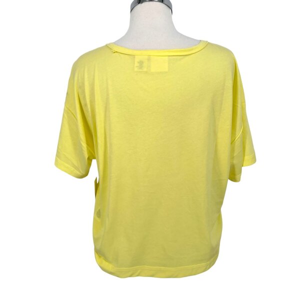 C&C California Boxy Yellow V-Neck  Tee 100% Pima Cotton Size Large NWT - Picture 6 of 10